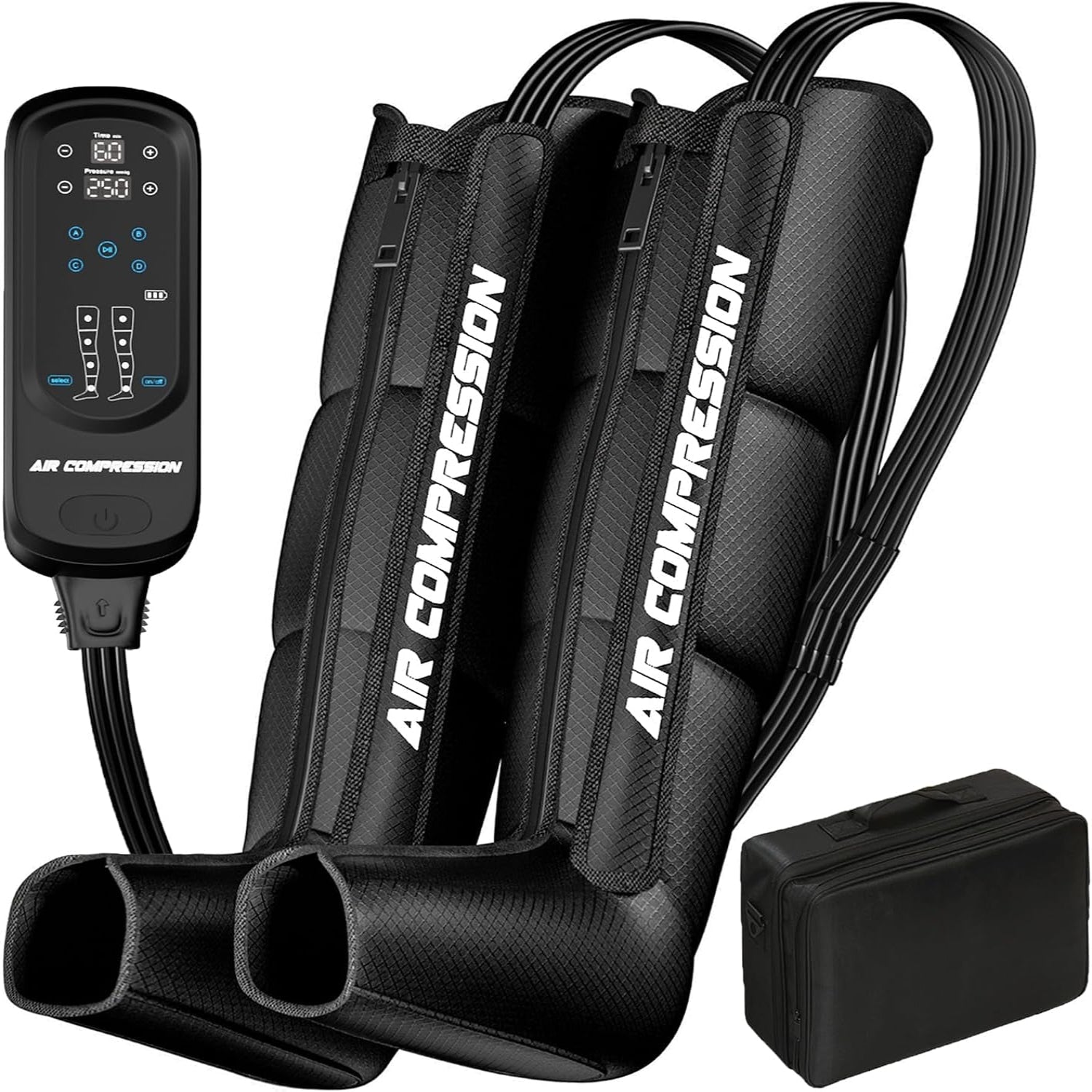 Air Compression Therapy System, Leg Massager for Pain and Circulation, Full Leg Recovery Boots Cordless Air Compression Boots, Fast Recovery Therapy for Athletes, M