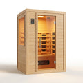 Infrared Sauna Designed for Home Use, Low EMF Carbon Crystal Heating, Hemlock Wood, Bluetooth Speakers