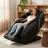 4D Massage Chair: Full Body Zero Gravity Massage Chair Full Body SL Track Chair Massage Black — Lifestyle