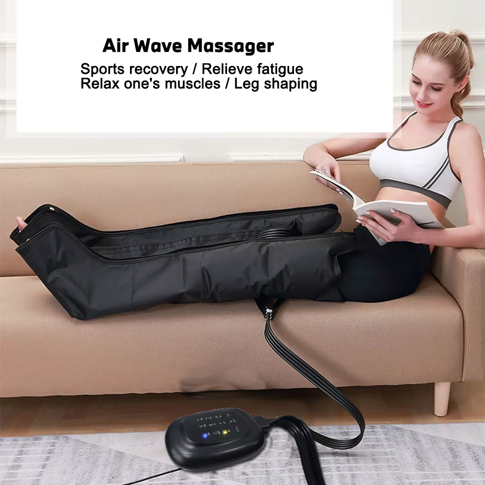 Air Compression Leg Recovery System Foot Massager for Circulation and Relaxation Calf Massage Muscle Pain Relief Device