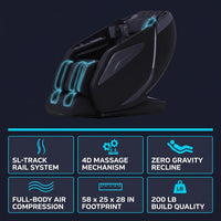 4D Massage Chair: Full Body Zero Gravity Massage Chair Full Body SL Track Chair Massage Black — Results & Stats