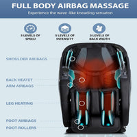 Massage Chair Built for Full Body Recovery, 4D Technology, Zero Gravity Recline, SL Track System