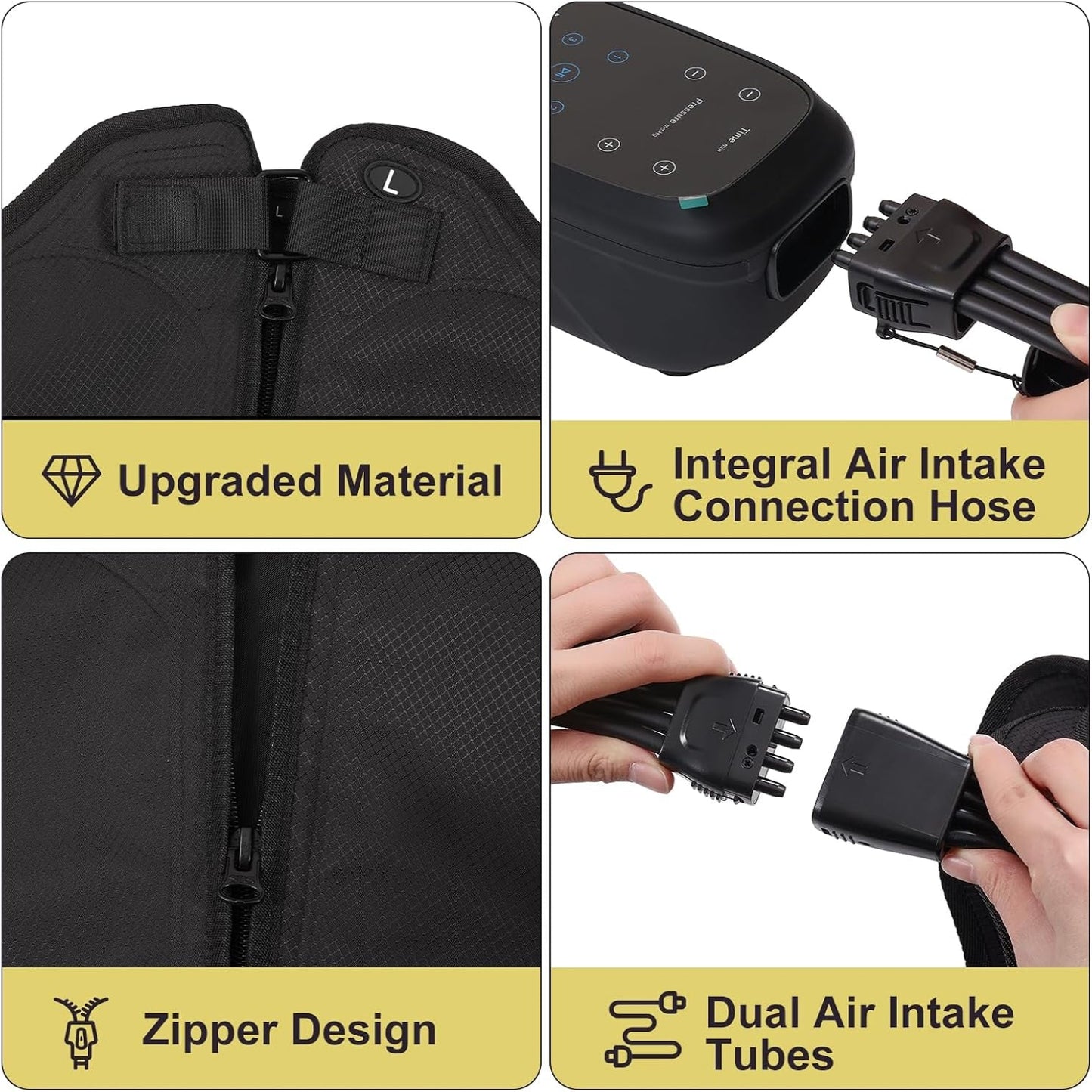 Air Compression Therapy System, Leg Massager for Pain and Circulation, Full Leg Recovery Boots Cordless Air Compression Boots, Fast Recovery Therapy for Athletes, M