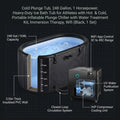 Cold Plunge Tub Designed for Athletes, 248 Gallon Capacity, 1 Horsepower Chiller, WiFi Control