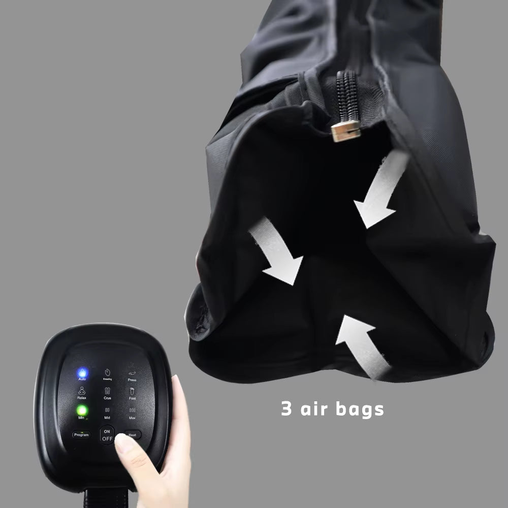 Air Compression Leg Recovery System Foot Massager for Circulation and Relaxation Calf Massage Muscle Pain Relief Device